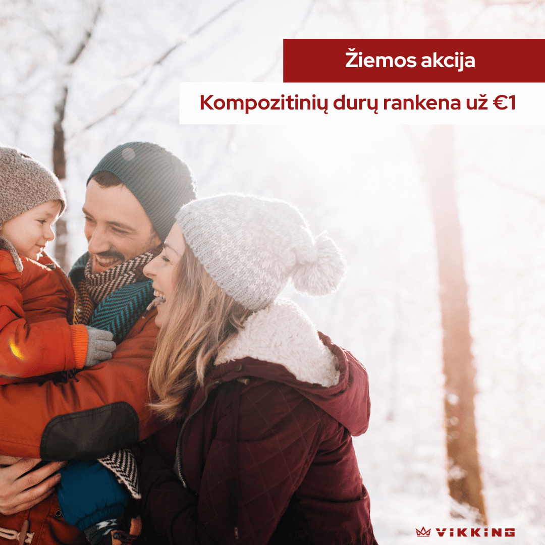 Elegantiška INOX Markiz rankena VIKKING kompozitinėms durims